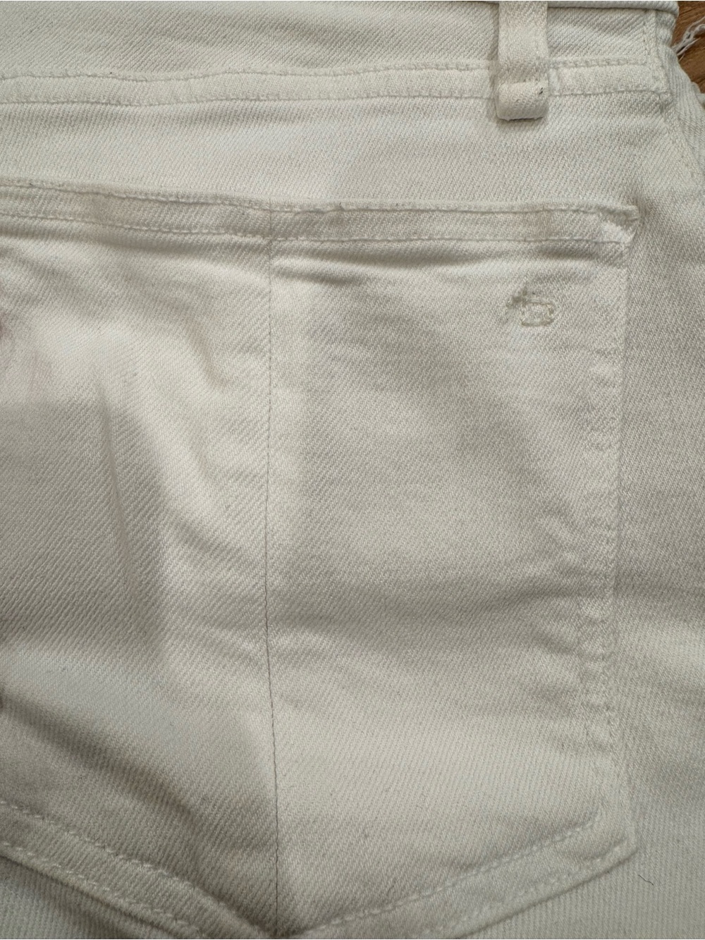 rag & bone High Rise Jeans in Off-White/Cream